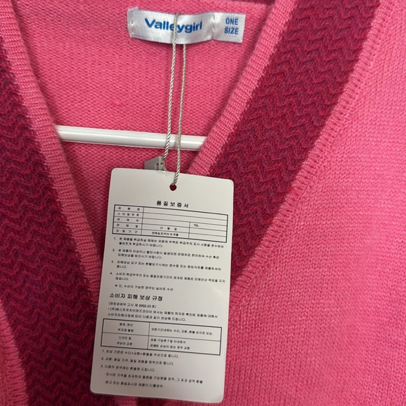 One size (med/ sml) Two toned pink cardigan. Chanel inspired design. - Picture 3 of 4